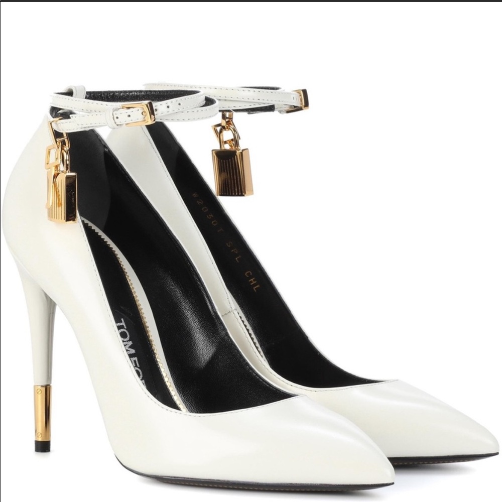 Tom Ford Padlock Leather Pumps Size 7